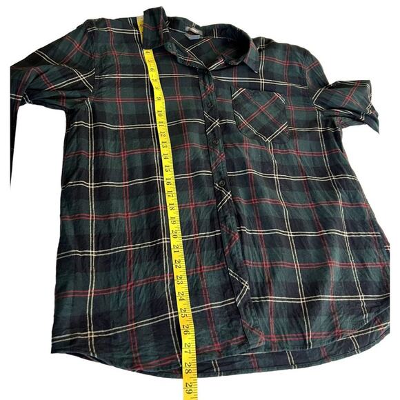 Eddie Bauer Boyfriend Fit Women Size Large Flannel Long Sleeve Button Up Shirt - Picture 5 of 5